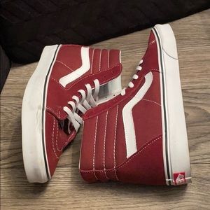 Maroon High-Top Vans